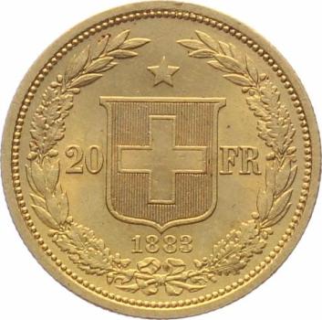 20 Franken 1883 B - Helvetia